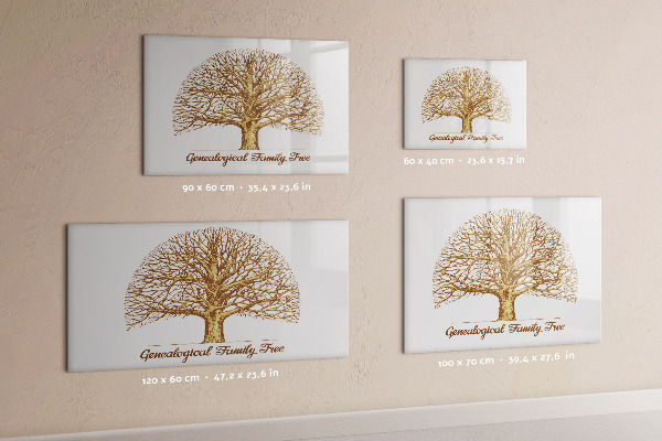 Dry erase board magnetic Family tree with space for photos