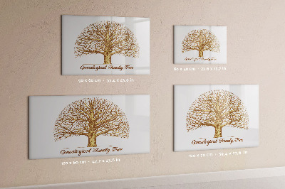 Dry erase board magnetic Family tree with space for photos