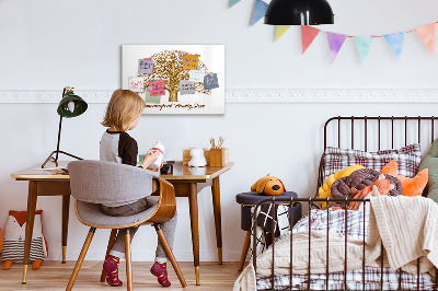 Dry erase board magnetic Family tree with space for photos