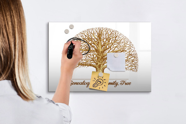 Dry erase board magnetic Family tree with space for photos