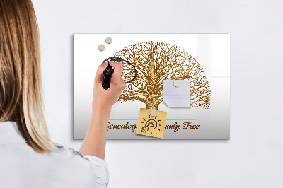 Dry erase board magnetic Family tree with space for photos