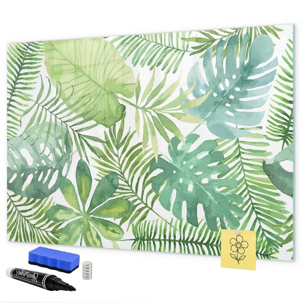 Magnetic dry erase board Green board for photos and notes