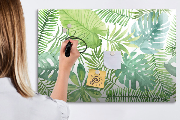 Magnetic dry erase board Green board for photos and notes