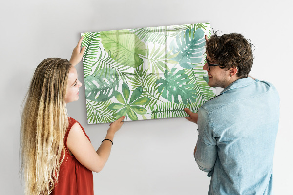 Magnetic dry erase board Green board for photos and notes