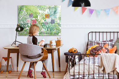 Magnetic dry erase board Green board for photos and notes