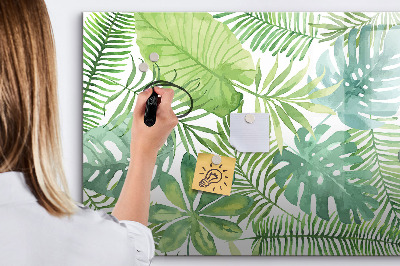 Magnetic dry erase board Green board for photos and notes