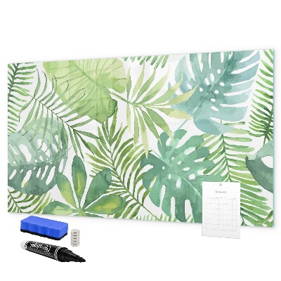 Magnetic dry erase board Green board for photos and notes