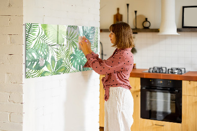 Magnetic dry erase board Green board for photos and notes