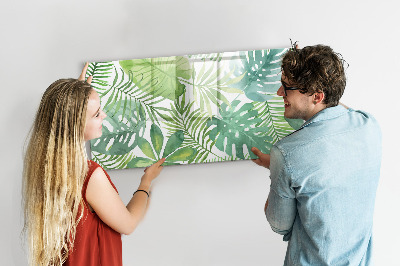 Magnetic dry erase board Green board for photos and notes