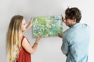 Magnetic dry erase board Green board for photos and notes