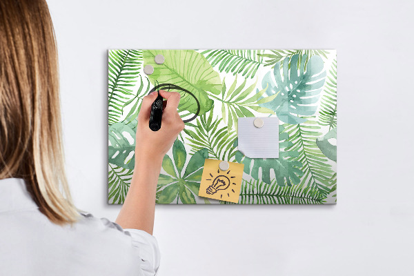 Magnetic dry erase board Green board for photos and notes