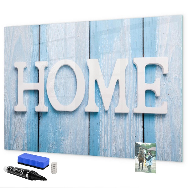Dry erase board magnetic Wall decoration with a home theme
