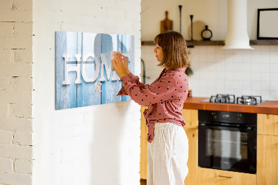 Dry erase board magnetic Wall decoration with a home theme