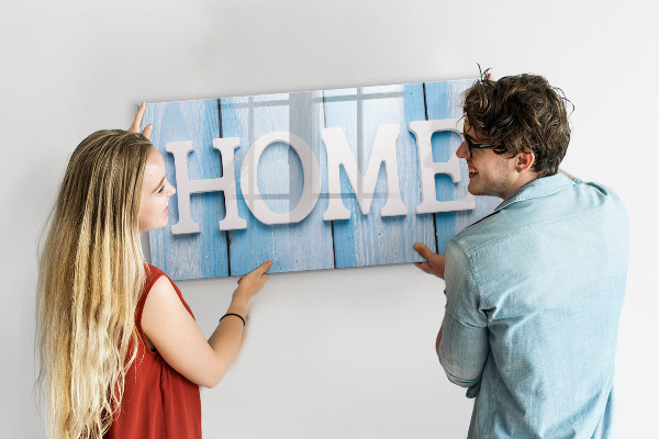 Dry erase board magnetic Wall decoration with a home theme