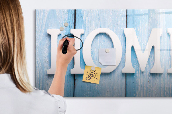 Dry erase board magnetic Wall decoration with a home theme