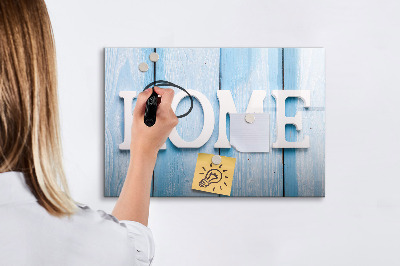 Dry erase board magnetic Wall decoration with a home theme