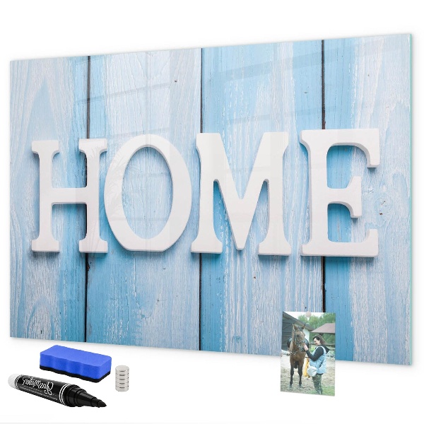 Dry erase board magnetic Wall decoration with a home theme