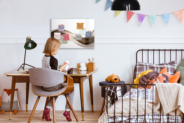 Magnetic dry erase board Modern photo display board