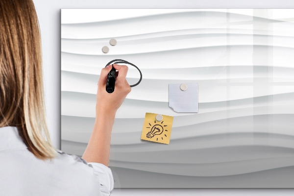 Magnetic dry erase board A stylish board for notes and photos