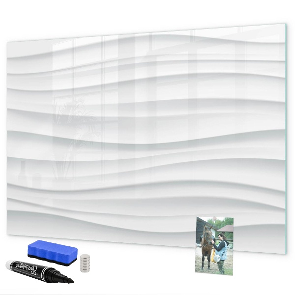 Magnetic dry erase board A stylish board for notes and photos