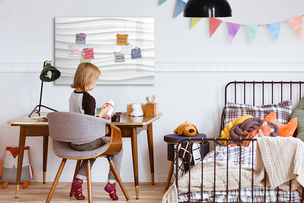 Magnetic dry erase board A stylish board for notes and photos