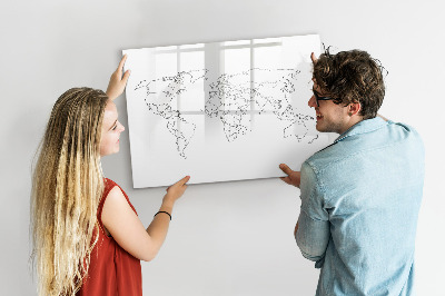 Magnetic dry erase board Travel and memories in pictures