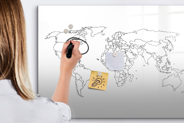 Magnetic dry erase board Travel and memories in pictures