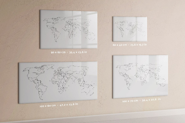 Magnetic dry erase board Travel and memories in pictures