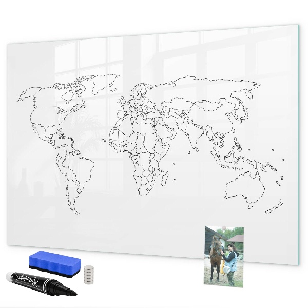 Magnetic dry erase board Travel and memories in pictures