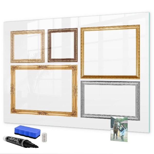 Dry erase board magnetic A creative place for photos and notes
