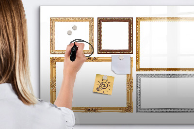 Dry erase board magnetic A creative place for photos and notes