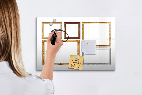 Dry erase board magnetic A creative place for photos and notes