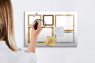 Dry erase board magnetic A creative place for photos and notes