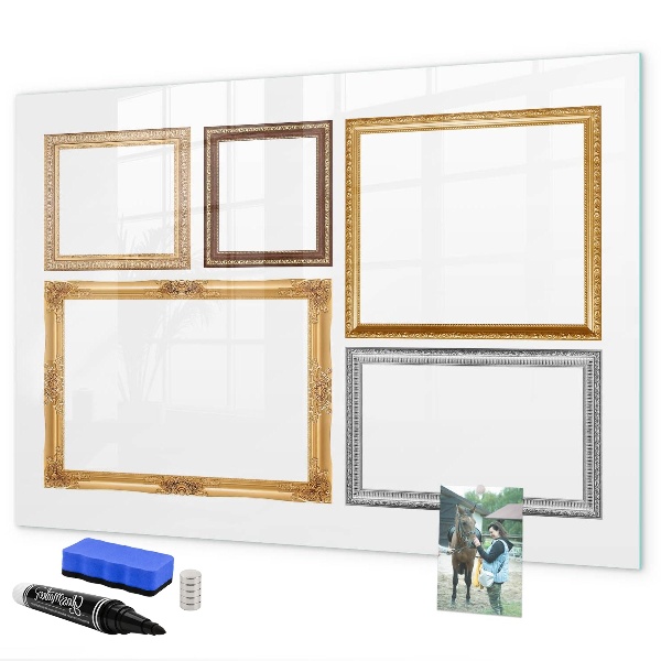 Dry erase board magnetic A creative place for photos and notes