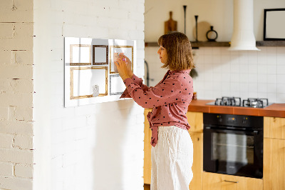 Dry erase board magnetic A creative place for photos and notes