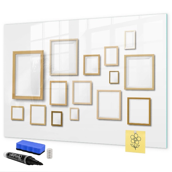 Dry erase board magnetic A creative space for photos and notes