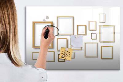Dry erase board magnetic A creative space for photos and notes