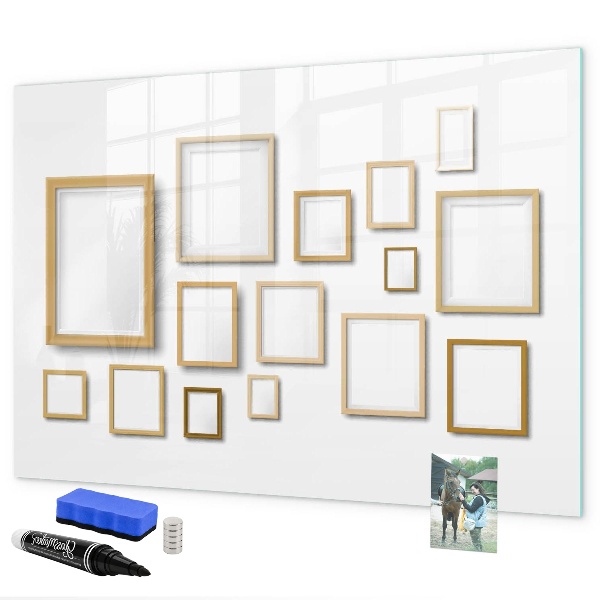 Dry erase board magnetic A creative space for photos and notes