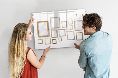 Dry erase board magnetic A creative space for photos and notes