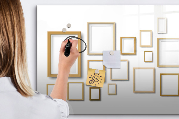 Dry erase board magnetic A creative space for photos and notes