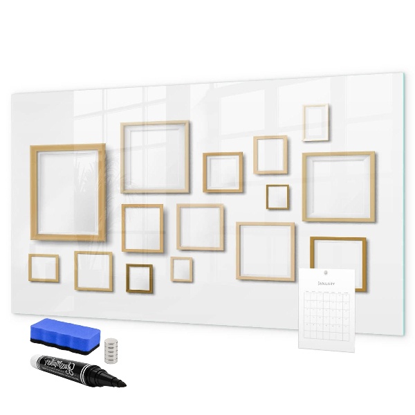 Dry erase board magnetic A creative space for photos and notes