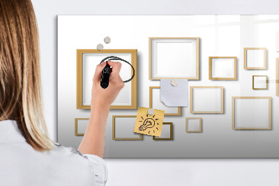Dry erase board magnetic A creative space for photos and notes