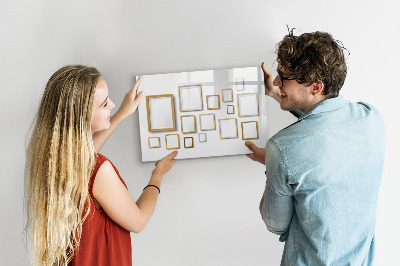 Dry erase board magnetic A creative space for photos and notes