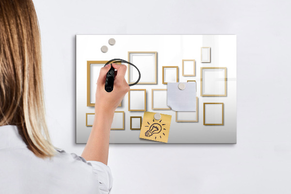 Dry erase board magnetic A creative space for photos and notes