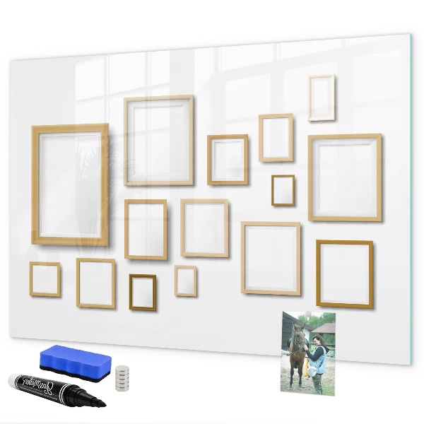 Dry erase board magnetic A creative space for photos and notes