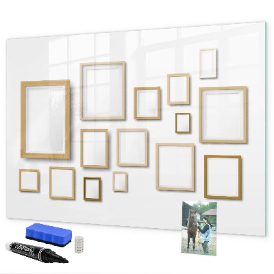 Dry erase board magnetic A creative space for photos and notes