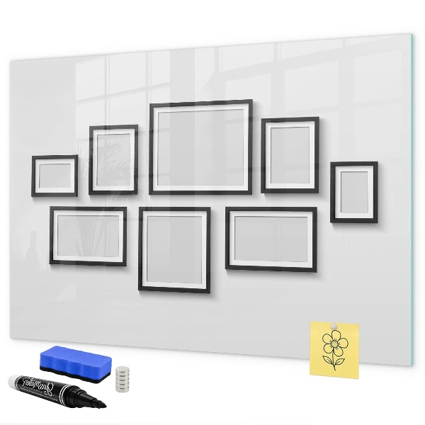 Magnetic dry erase board Modern board for photos and notes