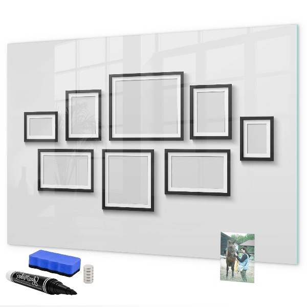 Magnetic dry erase board Modern board for photos and notes