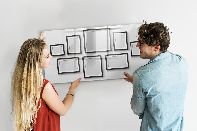 Magnetic dry erase board Modern board for photos and notes