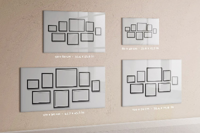 Magnetic dry erase board Modern board for photos and notes